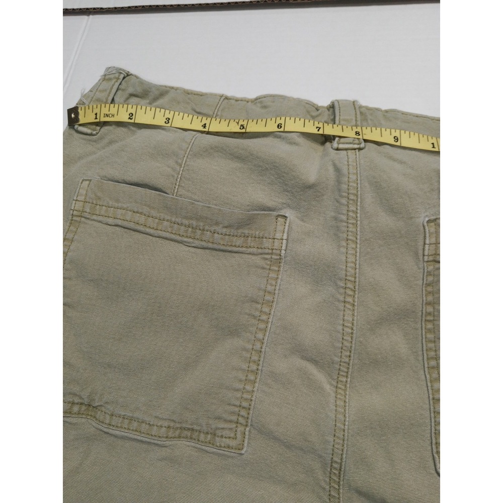 American Eagle Cargo Pants Womens 16 Tan Stretch Utility Casual Wide Leg - Picture 3 of 13